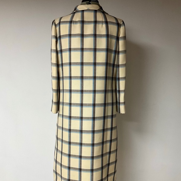 1960’s I. Magnin Wool Plaid Coat/Dress ILGWU Union Made – Excellent Exterior - Picture 3 of 8